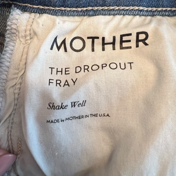 MOTHER - NWT The Dropout Fray ShakeWell  Mid Rise Boyfriend Raw Hem Jeans Sz 27 - Picture 9 of 9